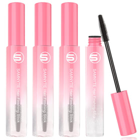 Samnyte front packaging showing compact hair finishing sticks and glossy finish benefit