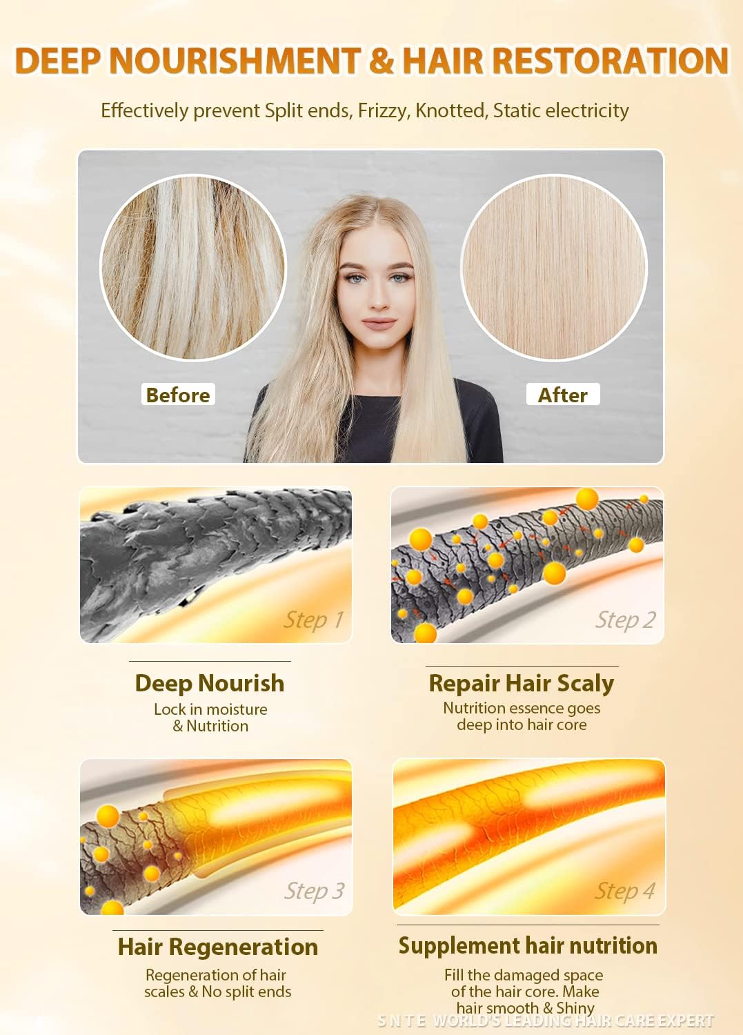 Samnyte main wax stick smoothing ponytail for long-lasting hold