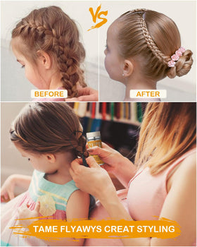 Samnyte teasing comb and topsy tail tools arranged to show versatile styling aid