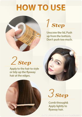 Samnyte used on a ponytail illustrating quick bun and ponytail refinement benefit