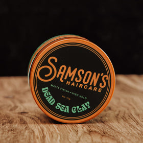 SAMSON'S HAIRCARE Dead Sea clay ingredient close-up adds mineral nourishment
