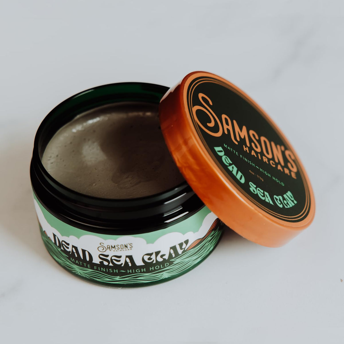 SAMSON'S HAIRCARE applied in hand demonstrating easy warming and even spread