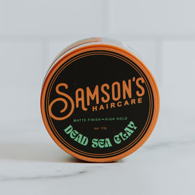 SAMSON'S HAIRCARE texture close-up revealing matte finish and workable grip