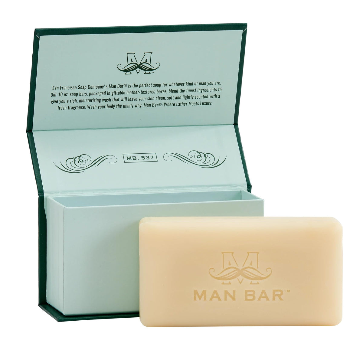 San Francisco Soap Company bar in shower demonstrating gentle cleansing benefit