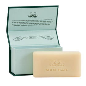 San Francisco Soap Company bar in shower demonstrating gentle cleansing benefit