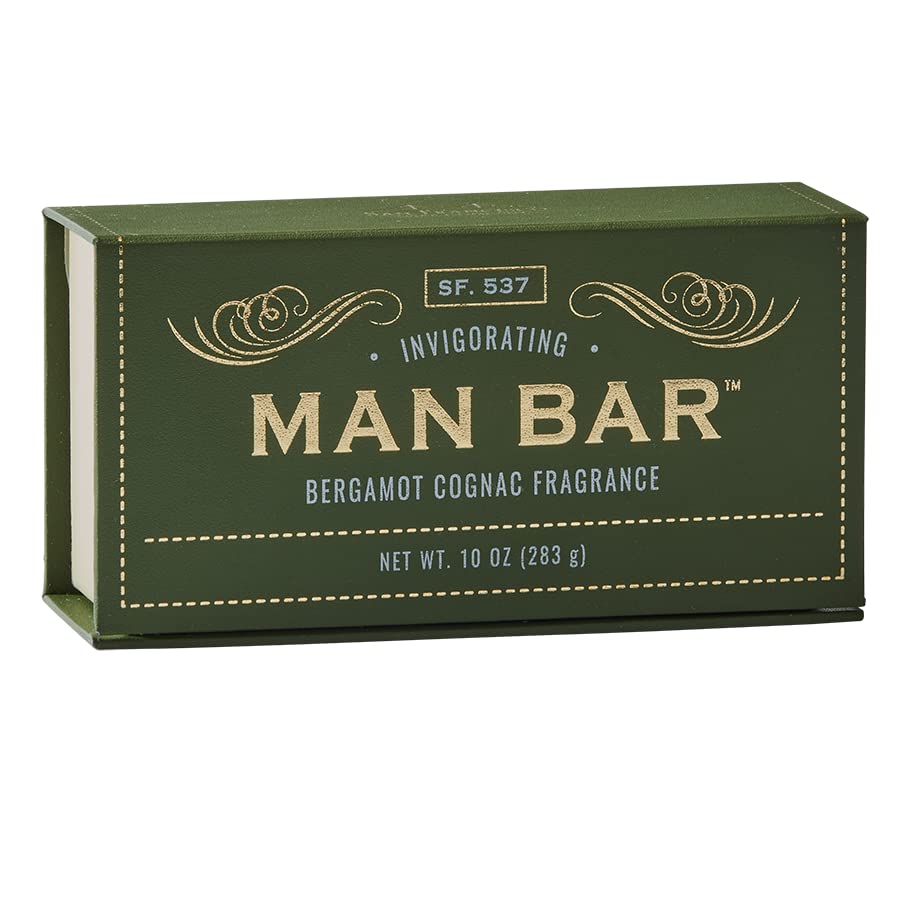 San Francisco Soap Company front packaging showing bold bergamot cognac scent benefit