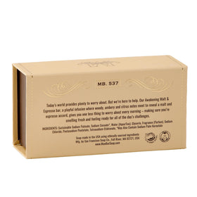 San Francisco Soap Company man bar side profile demonstrating bar shape and durable design benefit