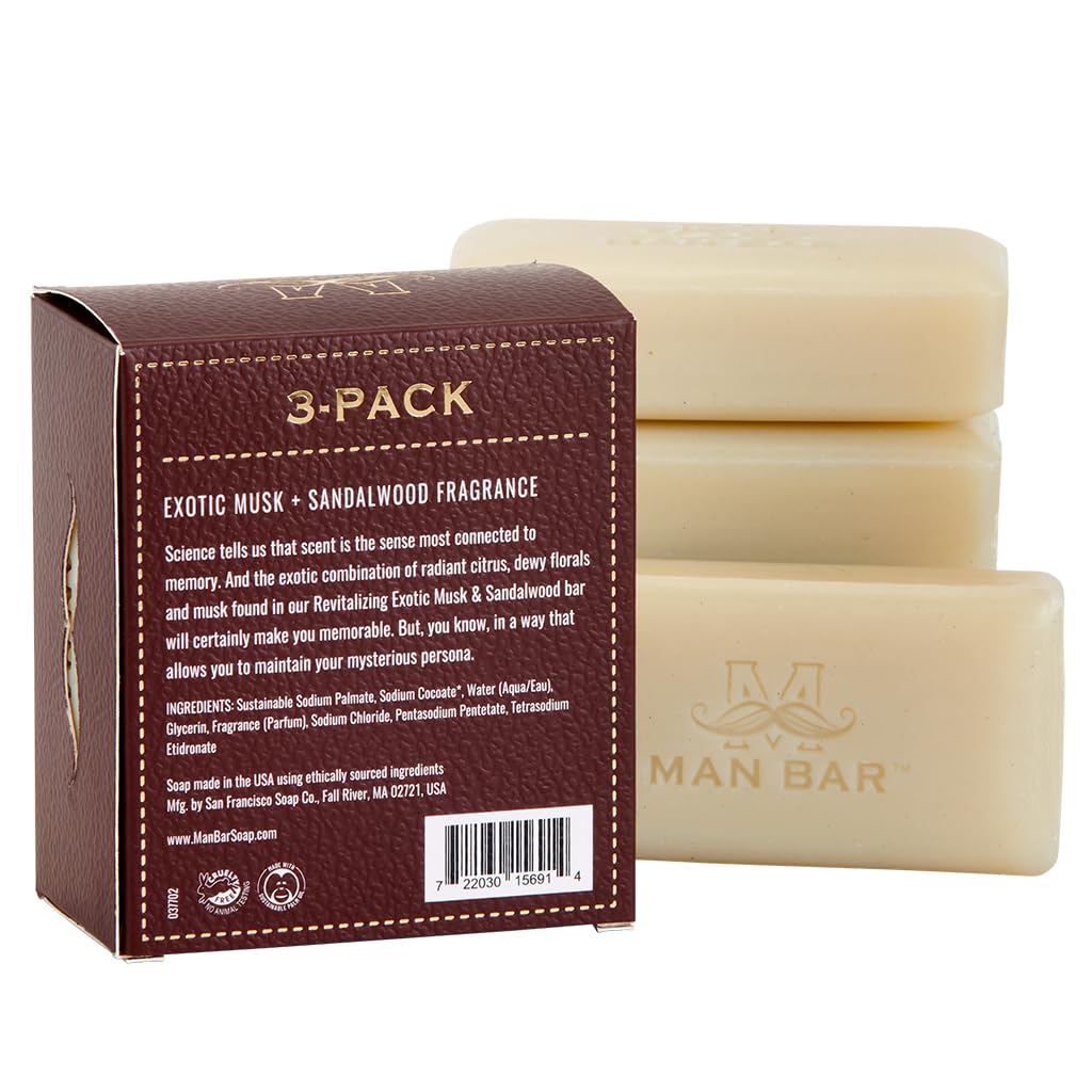San Francisco Soap Company Man Bar close-up texture revealing creamy lather and rich soap surface benefits