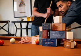 San Francisco Soap Company midnight amber size comparison with travel items for packing convenience