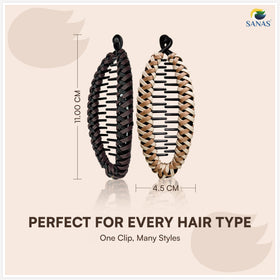 Sanas comb teeth detail demonstrating secure, gentle grip on hair