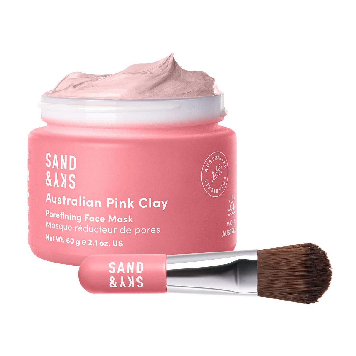 Sand & Sky front packaging showing clean branding and jar benefit