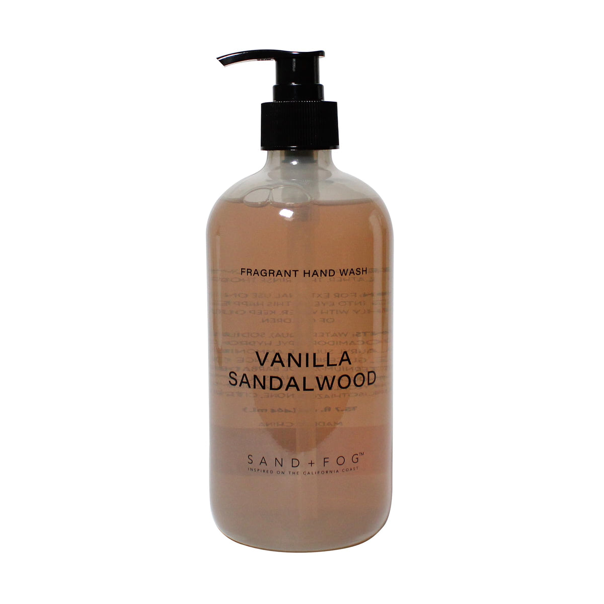 Sand + Fog front packaging showing bottle and label, elegant scent display