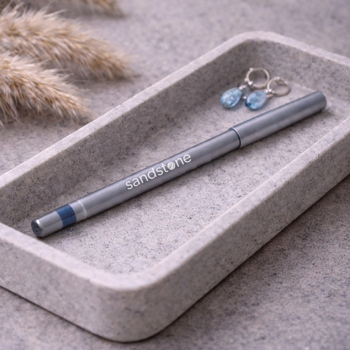 Sandstone Scandinavia lifestyle image of evening makeup showcasing denim shimmer effect