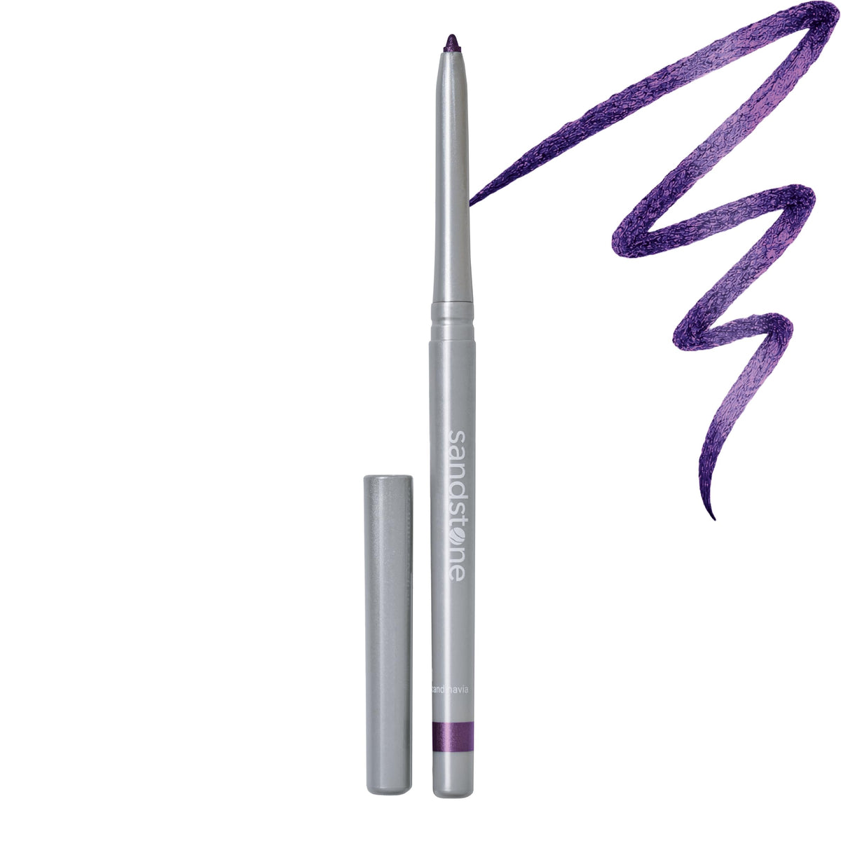 Sandstone Scandinavia purple pencil front view showing color and sleek design benefit long-wear
