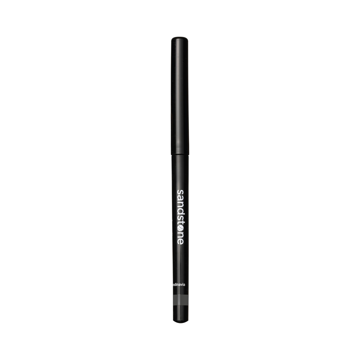 Sandstone Scandinavia pencil next to coin showing compact size and portability