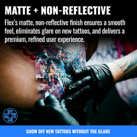 Saniderm Flex applied to elbow demonstrating conforming fit and movement protection