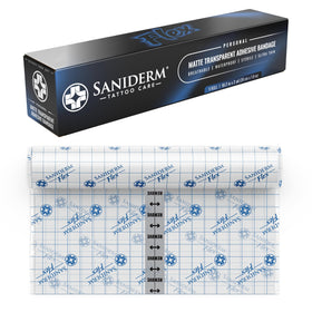 Saniderm Flex personal roll front view showing compact packaging and brand protection benefit