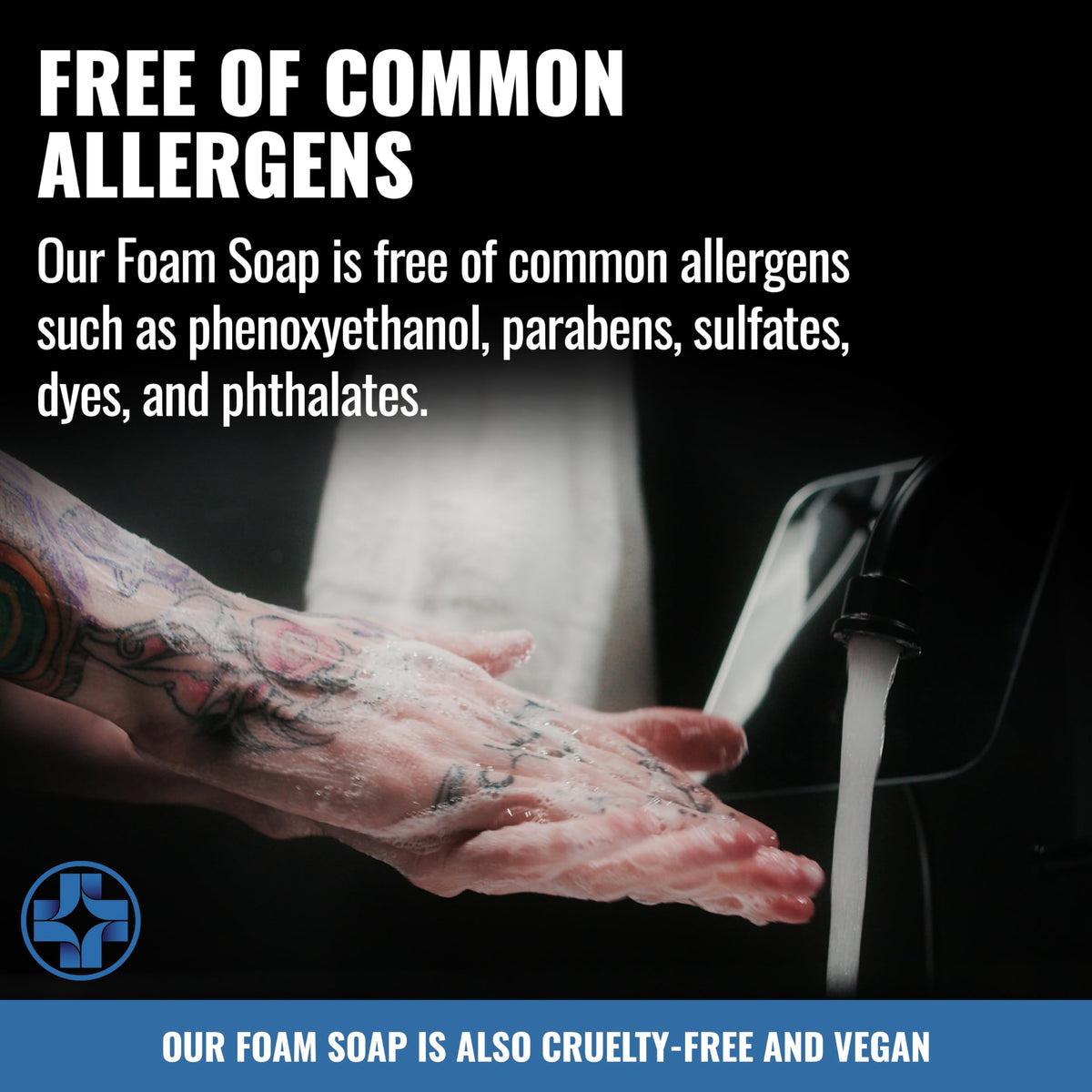 Saniderm label close-up highlighting colloidal silver antimicrobial property
