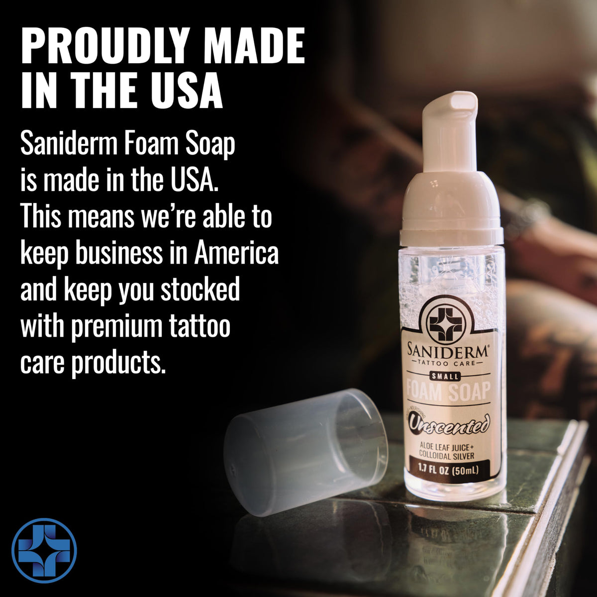 Saniderm at artist station illustrating professional aftercare workflow