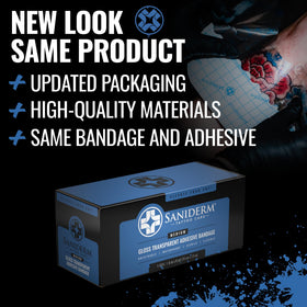 Close-up of Saniderm texture highlighting durable polyurethane film and breathable protection