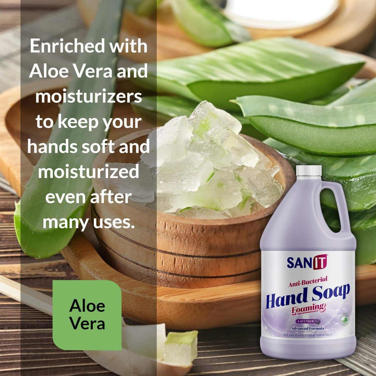 Sanit product label with made in USA mark emphasizing quality manufacturing