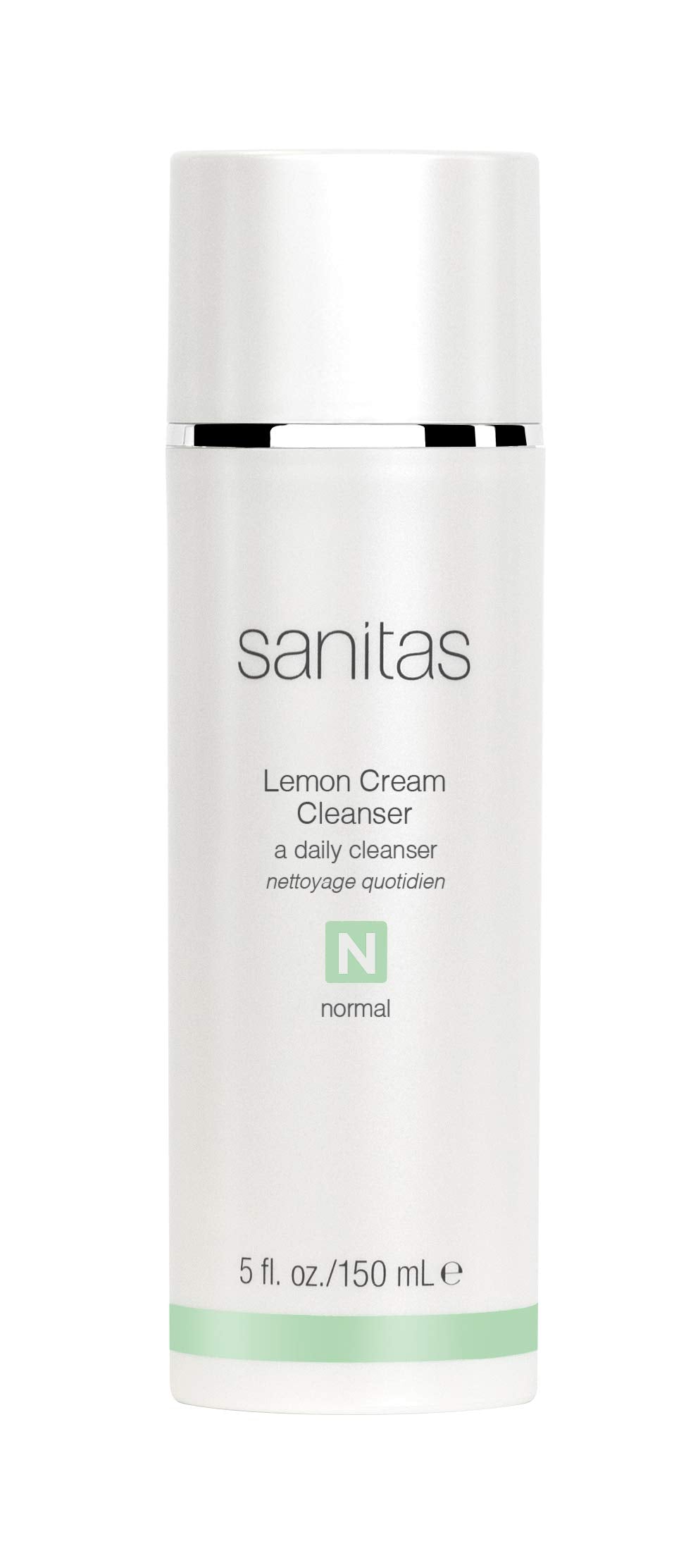 Sanitas front packaging showing clean label and lemon cream cleanser benefits