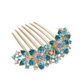Sankuwen comb in hair demonstrating secure hold and decorative finish