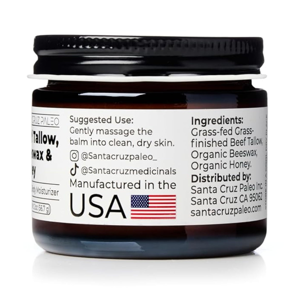 Santa Cruz Paleo applying balm to cheek illustrating gentle hydration