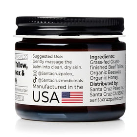 Santa Cruz Paleo applying balm to cheek illustrating gentle hydration