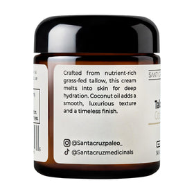 Santa Cruz Paleo on bathroom shelf suggesting clean minimalist skincare storage