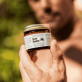 Santa Cruz Paleo face usage closeup showing gentle moisturizing and lightweight feel