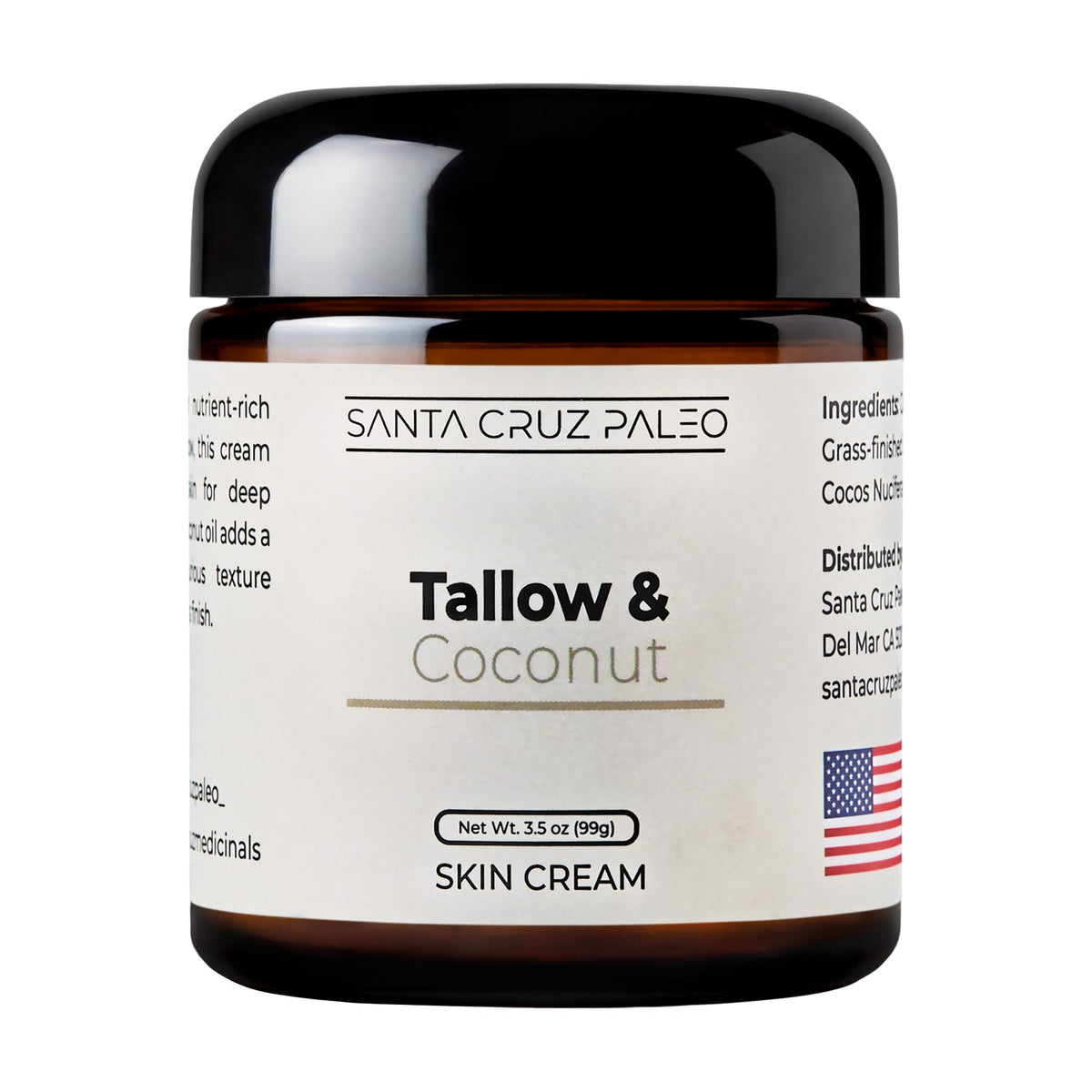 Santa Cruz Paleo front jar showing label and 3.5 oz size benefits clarity