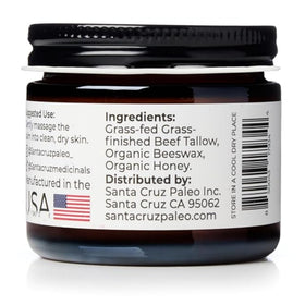 Santa Cruz Paleo label detail highlighting organic and unscented benefits