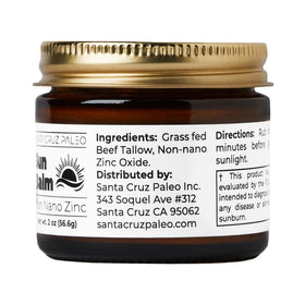 Santa Cruz Paleo label detail showing ingredient simplicity and unscented formula