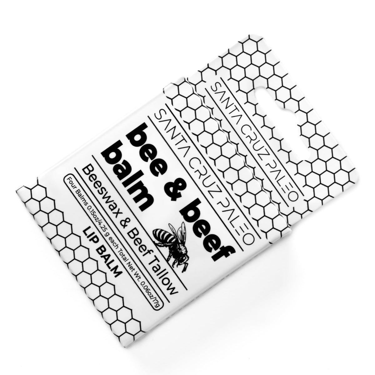 Santa Cruz Paleo label close-up showing simple ingredients and hypoallergenic profile
