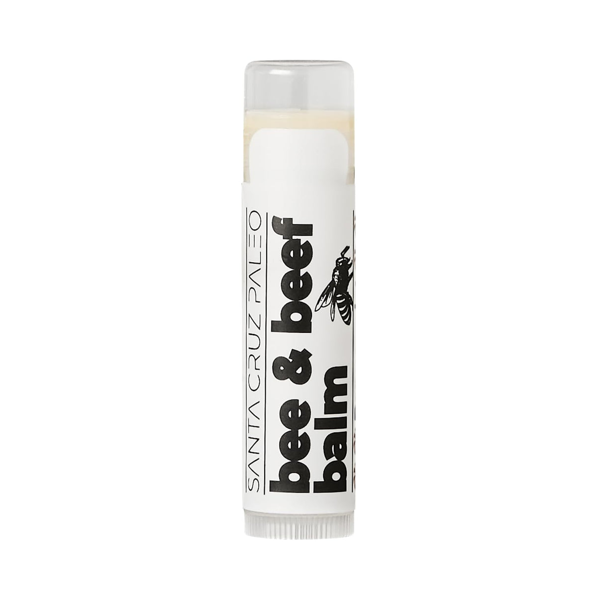 Santa Cruz Paleo lip balm in outdoor setting on a jacket pocket, weather-resistant hydration