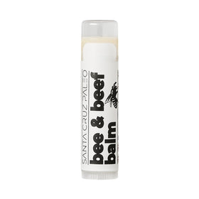 Santa Cruz Paleo lip balm in outdoor setting on a jacket pocket, weather-resistant hydration