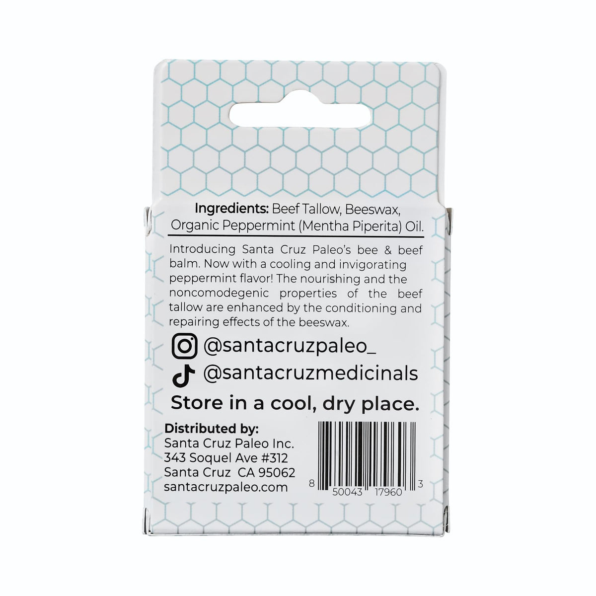 Santa Cruz Paleo single stick open with balm exposed, easy direct-apply convenience