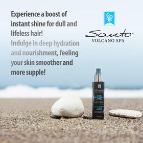 Santo Volcano serum texture pouring to show lightweight absorbent finish