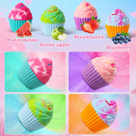 Santrela bath bomb fizzing in tub with bubbles, creates fun bath time experience
