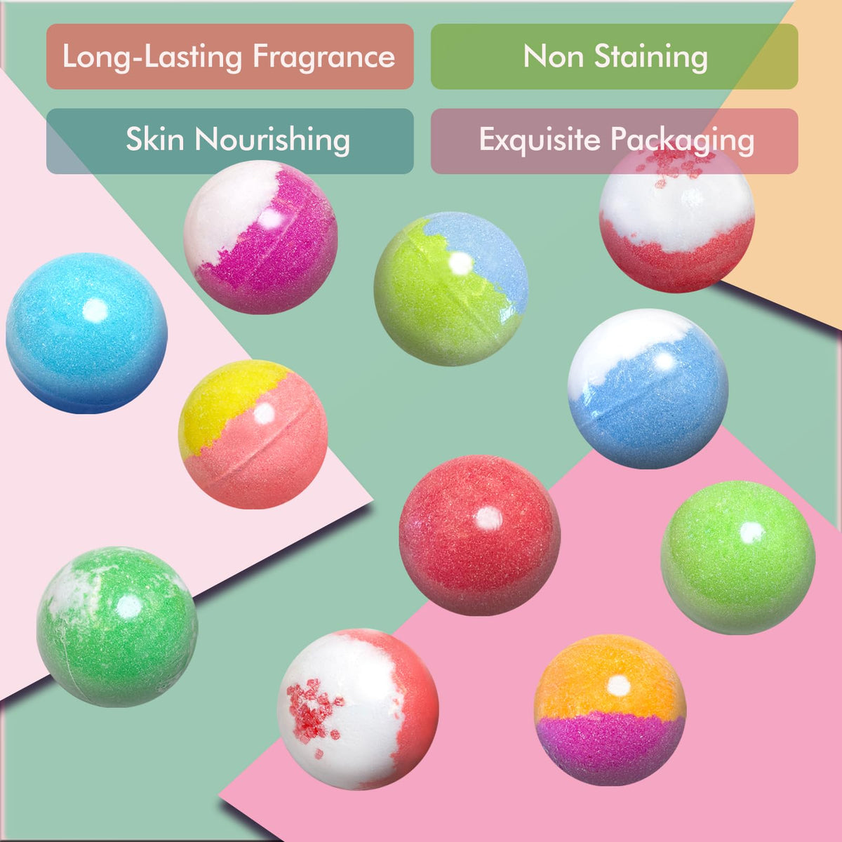 Gift-wrapped Santrela bath bomb set ready to present, emphasizing convenience and gifting benefit