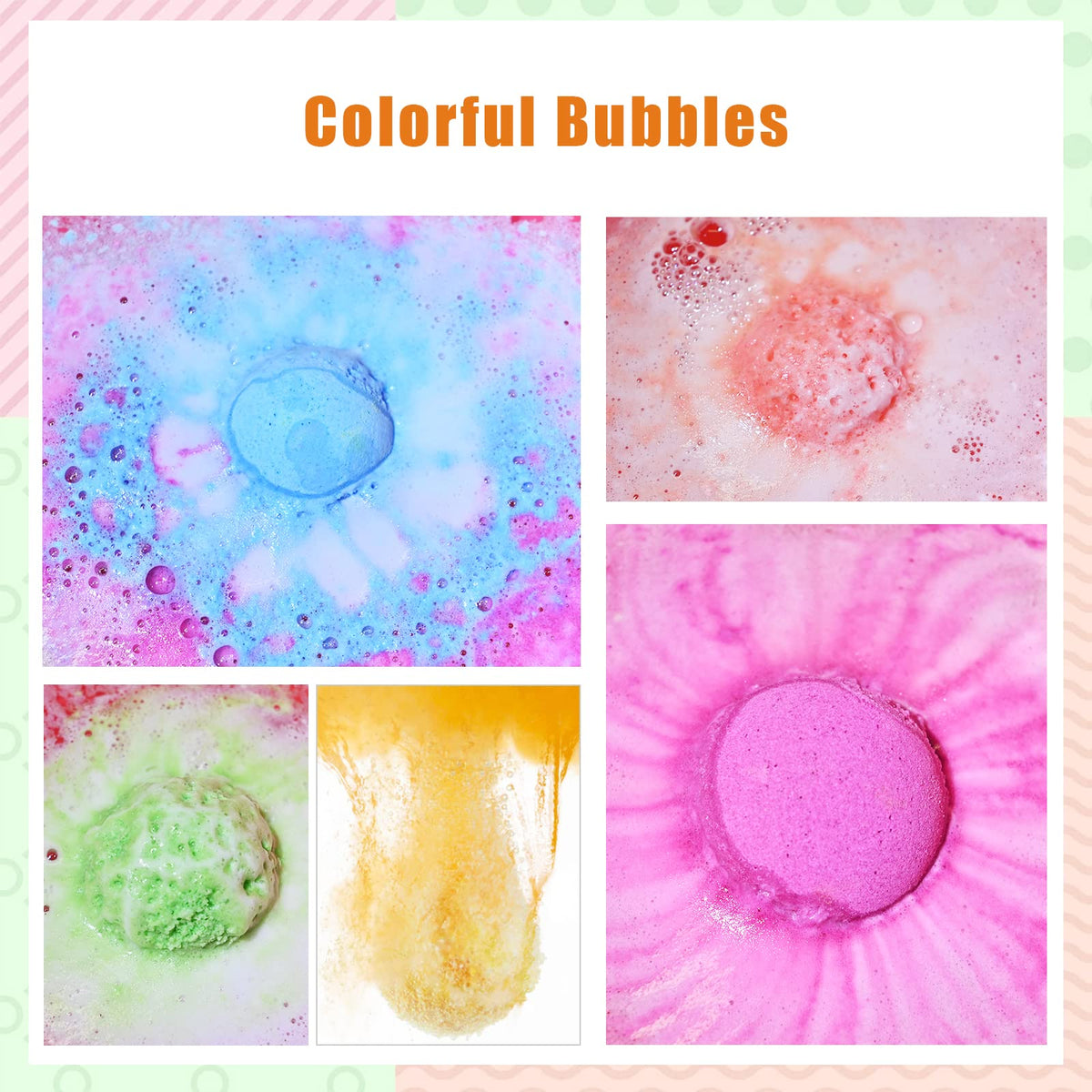 Santrela single bath bomb close-up highlighting texture and safe gentle ingredients