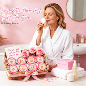 sanyi rose steamer close-up texture highlighting natural ingredients and delicate scent