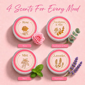 sanyi four steamers flatlay showing all included scents for easy selection