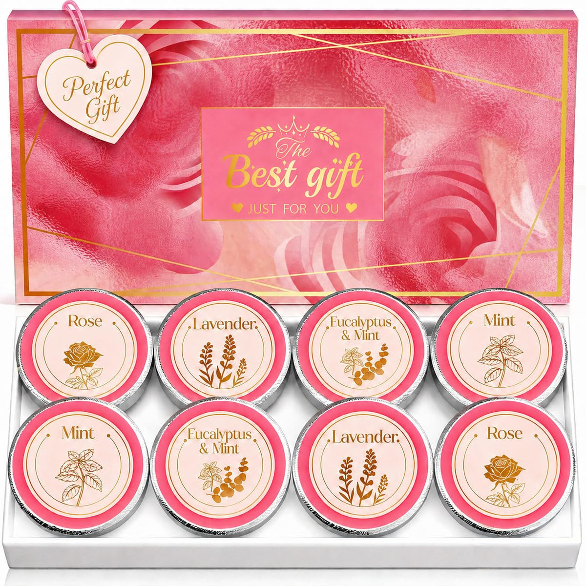 sanyi pink gift box front view showing elegant packaging and gift-ready appeal