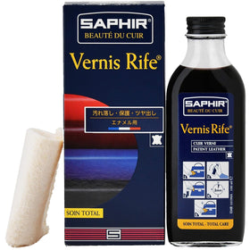 SAPHIR Vernis Rife front bottle view showing label and size, conveys professional care