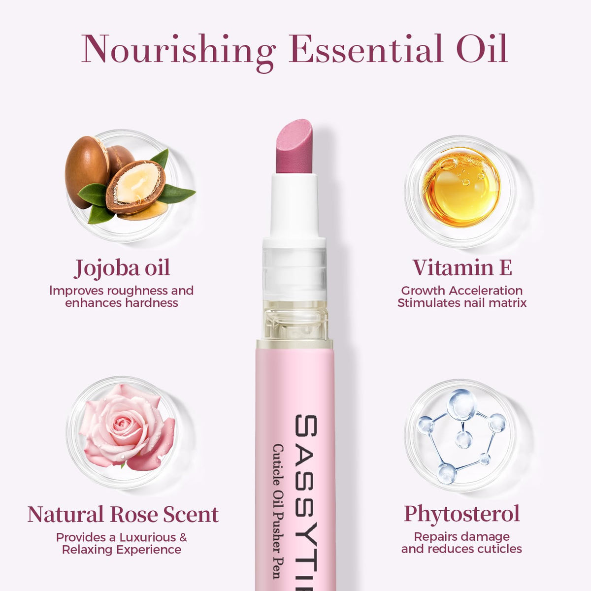 SASSYTIP ceramic pusher tip detail for gentle cuticle pushing