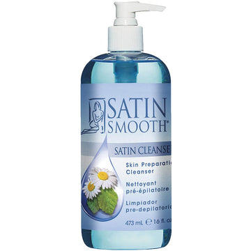 SATIN SMOOTH front label showing product benefits and antiseptic use
