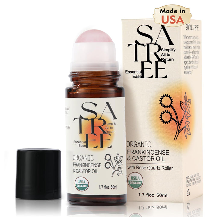 SATREE amber bottle front view showing premium packaging and protection
