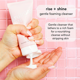 Saturday Skin whipped creamy texture demonstrating gentle, hydrating foam
